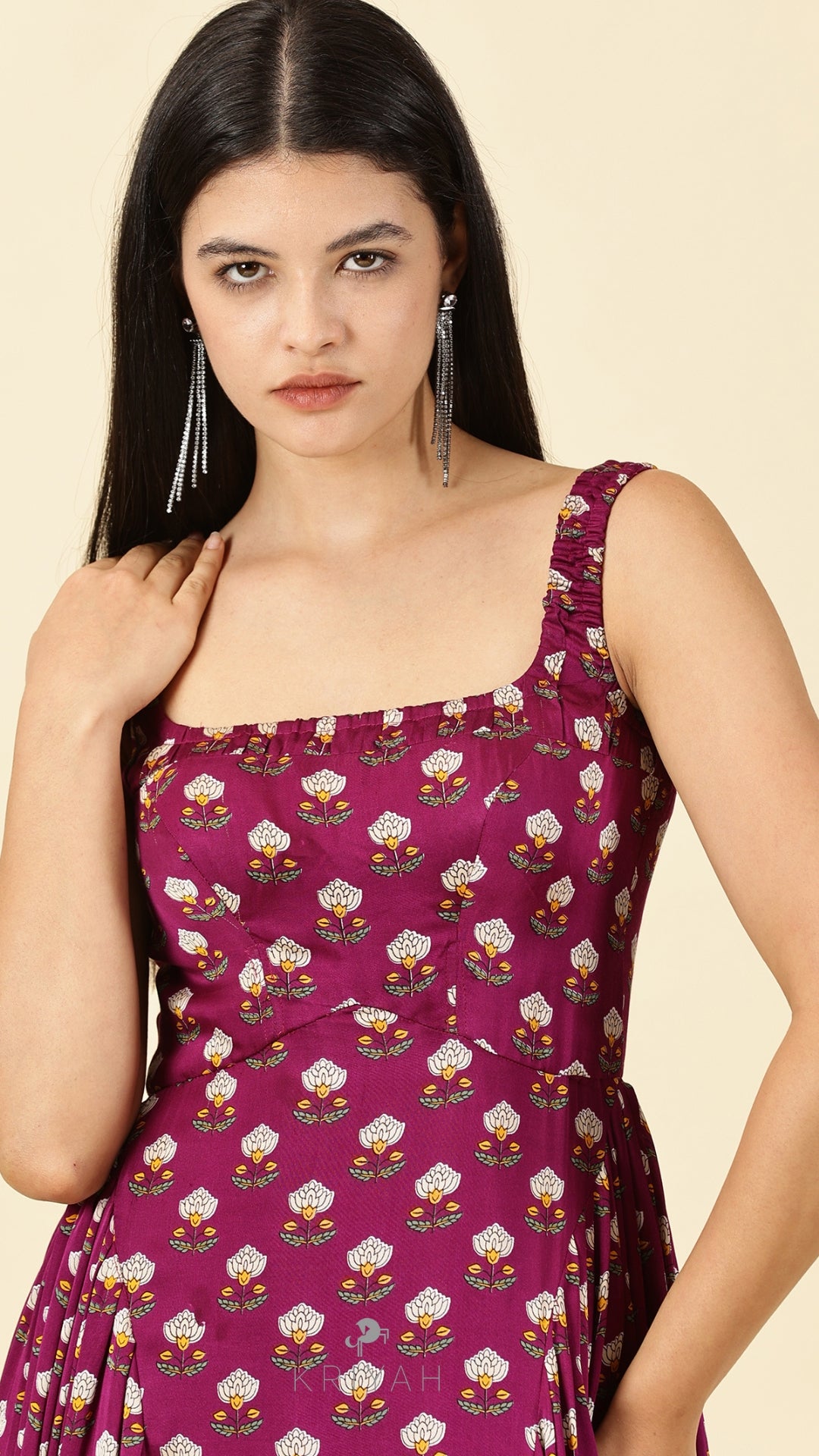 Magnolia- Plum  corset gown
