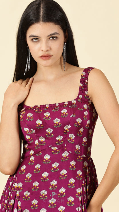 Magnolia- Plum  corset gown
