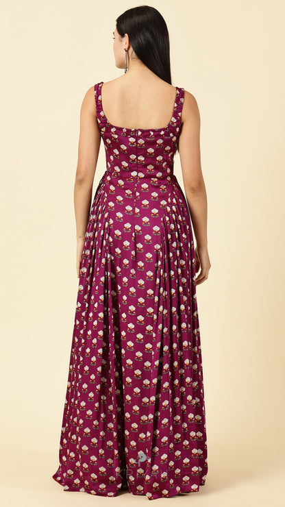 Magnolia- Plum  corset gown