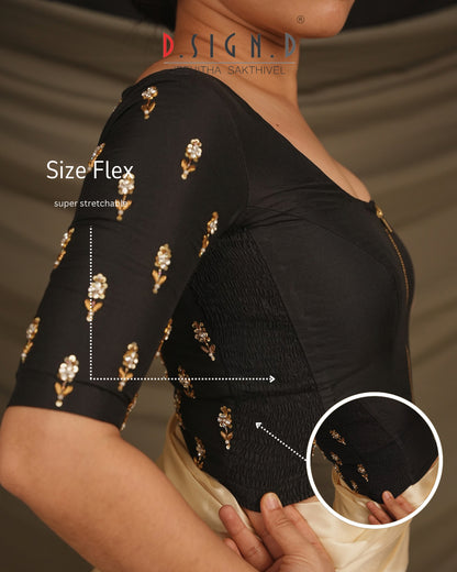 Anika - Black Size flex Blouse