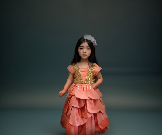 Coral gown