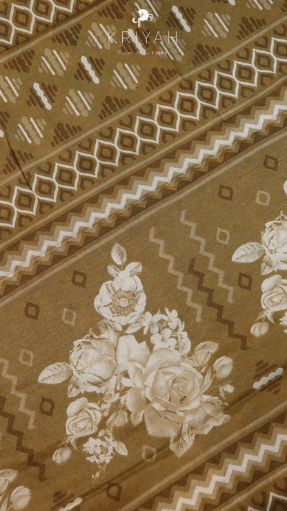 DOLA SILK SAREE WITH CHECK DESIGN MUSTARD