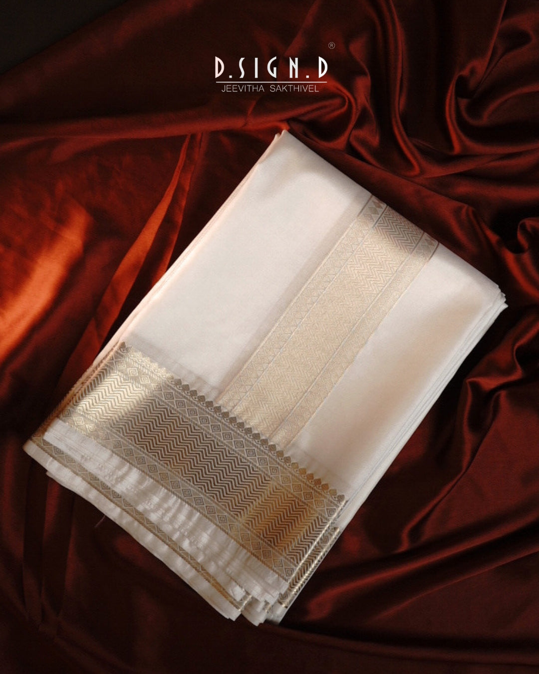 Classic- white fine silk dhoti set