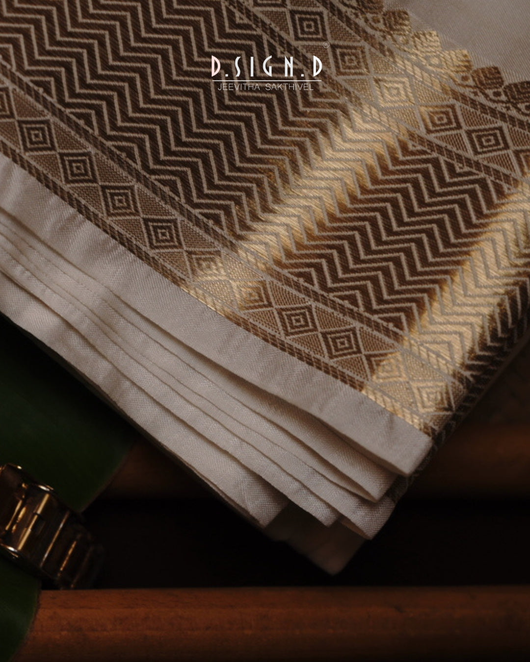 Classic- white fine silk dhoti set