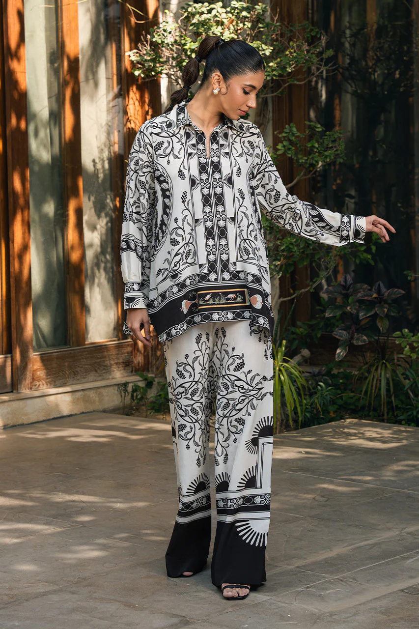 Black floral co-ord