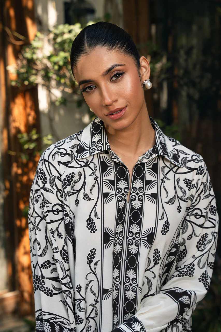 Black floral co-ord