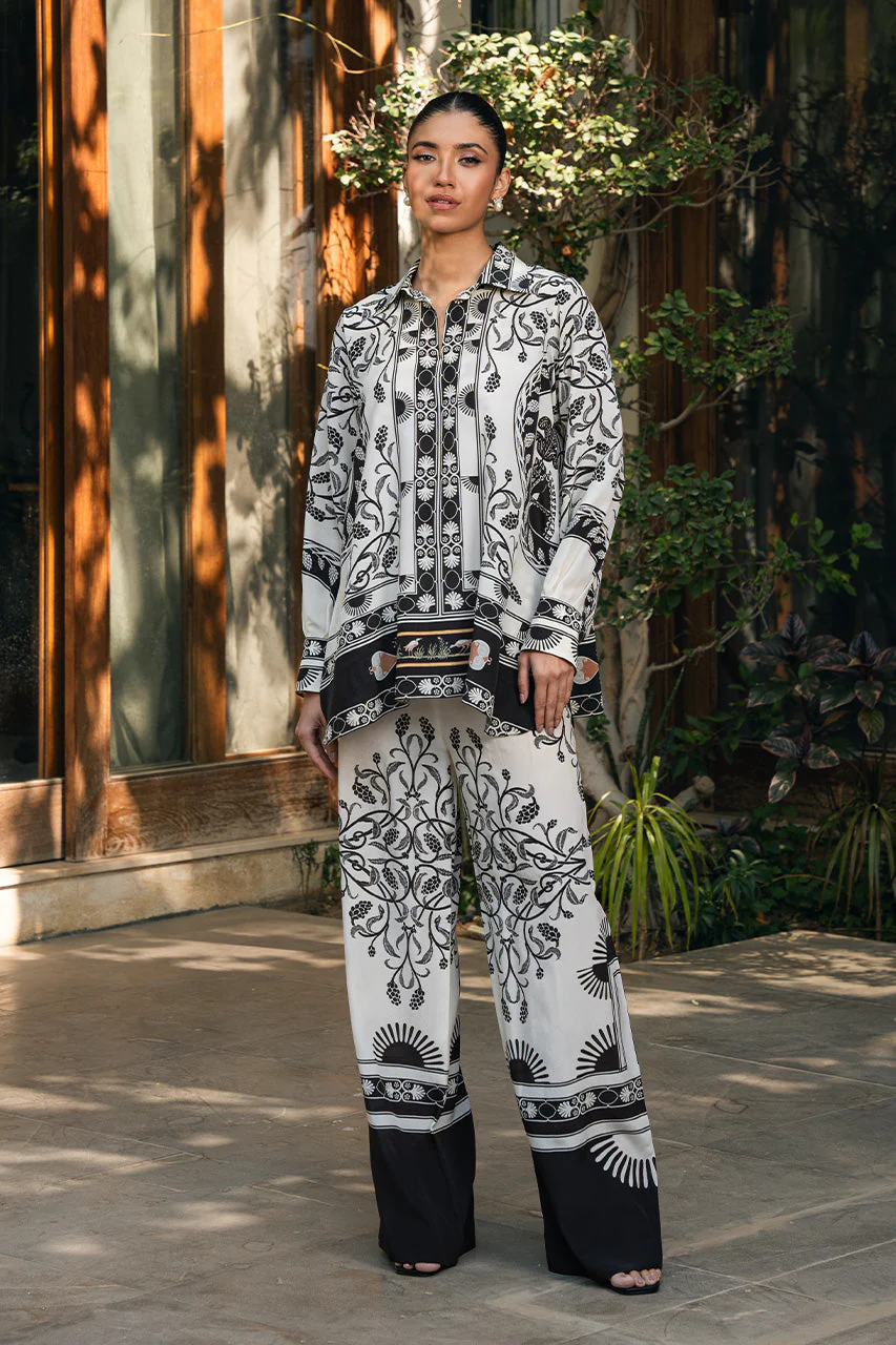 Black floral co-ord