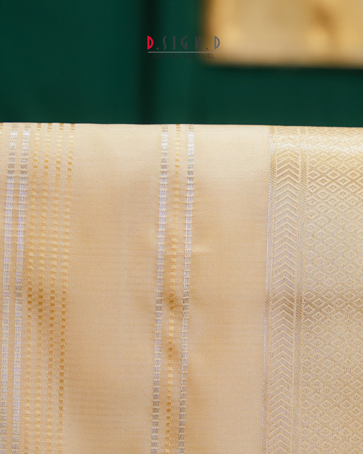 Vastra Silver Pin Stripes Fine silk dhoti Set - Bridal