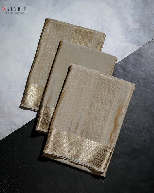 DARK GOLD FINE SILK DHOTI SET