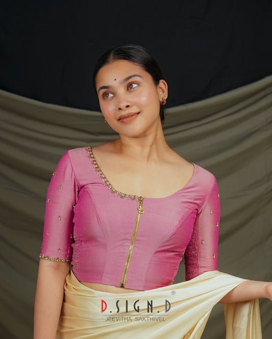 Anika - Pastel Pink Size flex Blouse