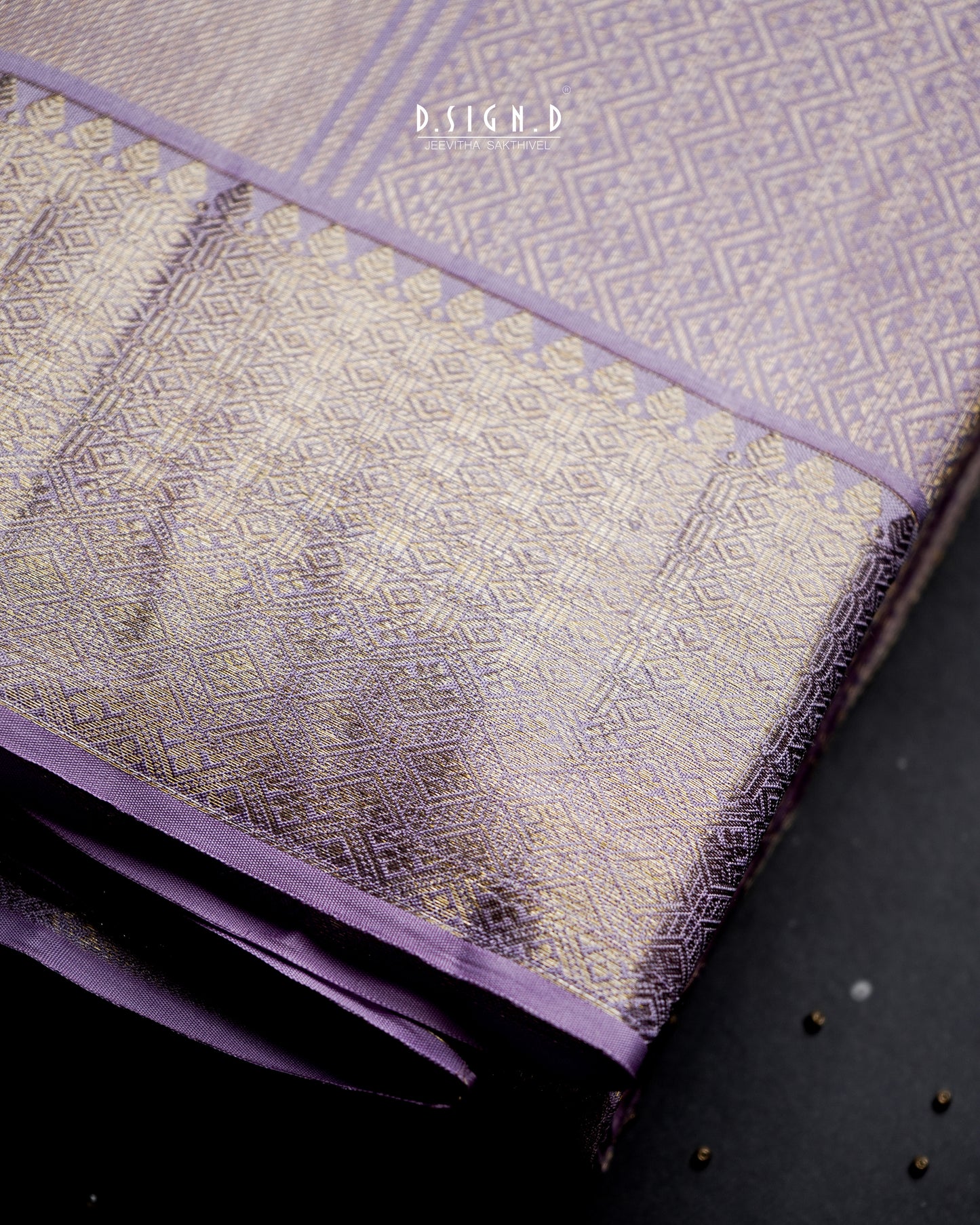 2G ZARI GOLD - PASTEL LUMINA PURE SILK DHOTI SET -  LILAC