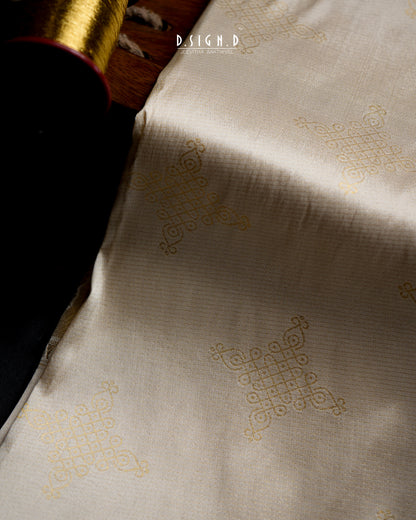 2G ZARI HANDLOOM - DIVINE BORDER PURE SILK DHOTI SET - 9x5