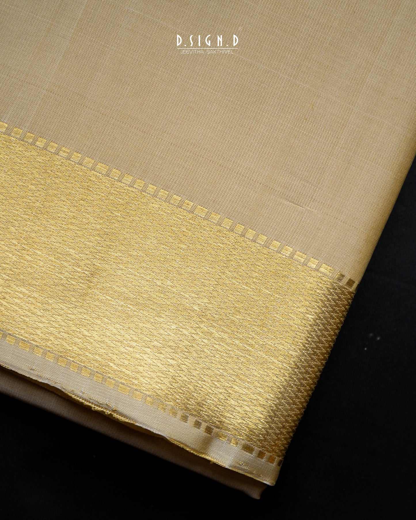 2G ZARI HANDLOOM - DIAMOND WEAVE BORDER PURE SILK DHOTI - 9x52G