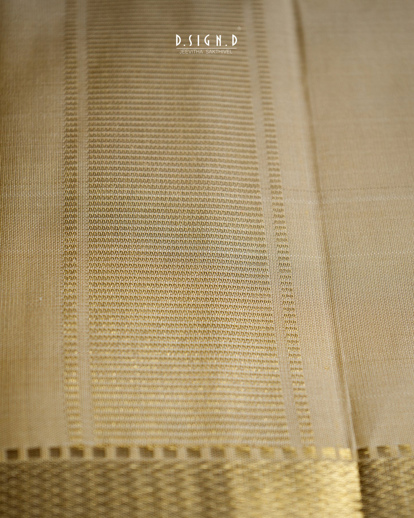 2G ZARI HANDLOOM - DIAMOND WEAVE BORDER PURE SILK DHOTI - 9x52G