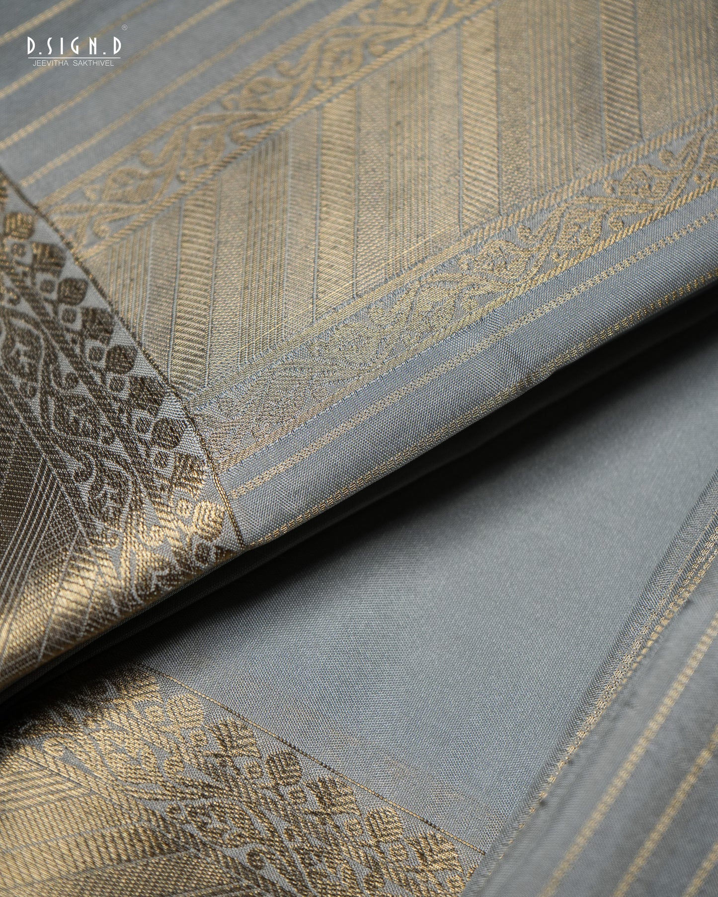 PARAMPARA GREY FINE SILK DHOTI SET