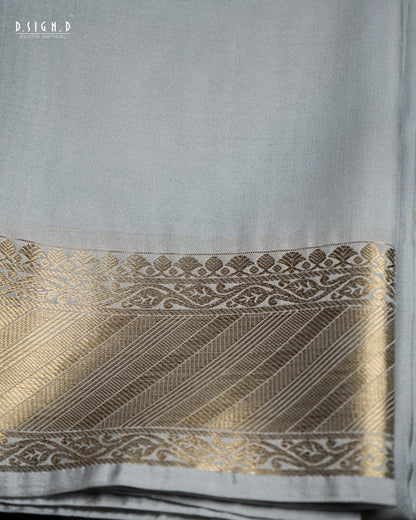 PARAMPARA GREY FINE SILK DHOTI SET