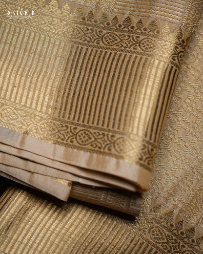 VAJRA TISSUE FINE SILK DHOTI SET- GOLD