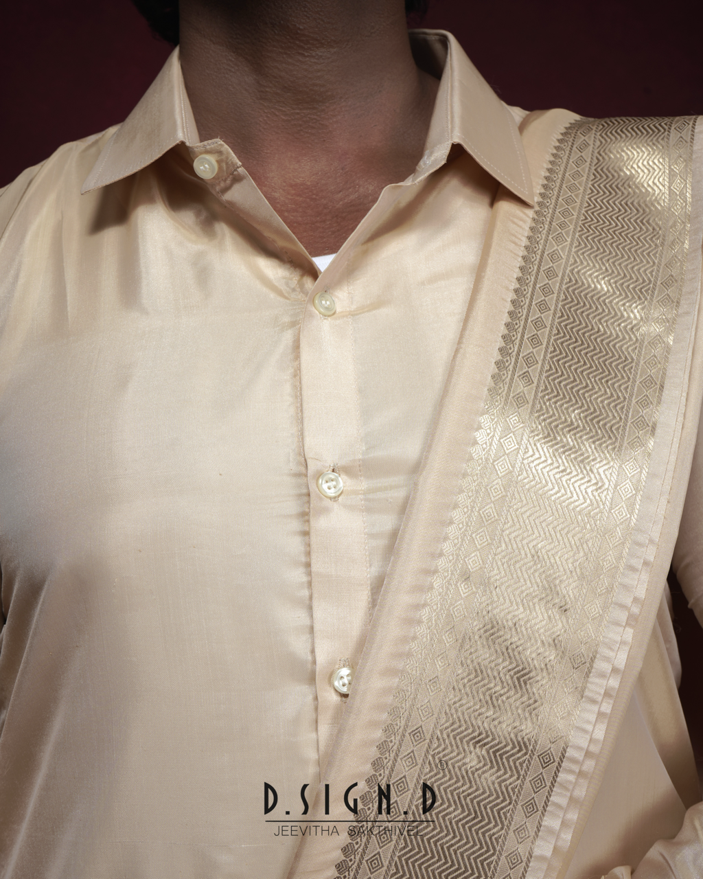 Classic- Gold fine silk dhoti set