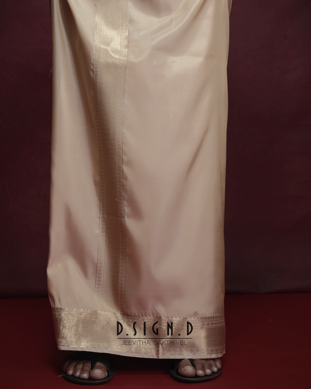 Classic- Gold fine silk dhoti set