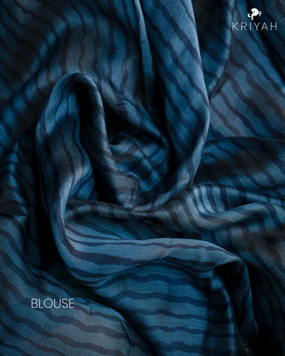 Parrot Chanderi Silk Saree - Blue