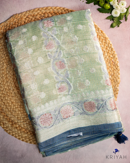 Tissue Kota Saree - Green