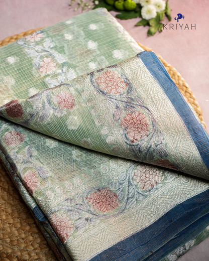 Tissue Kota Saree - Green