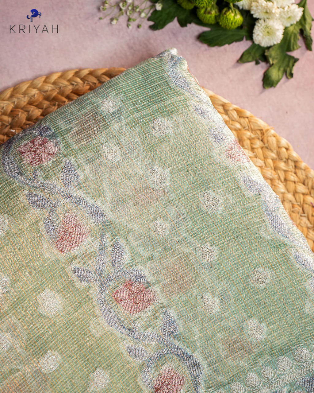 Tissue Kota Saree - Green