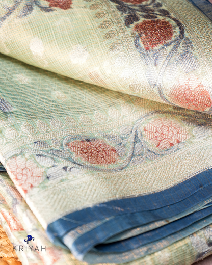 Tissue Kota Saree - Green