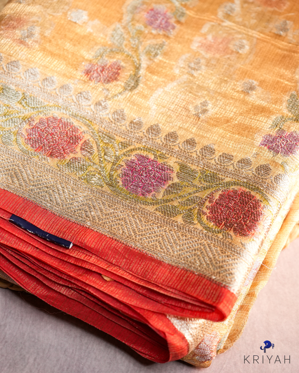 Tissue Kota Saree - Gold