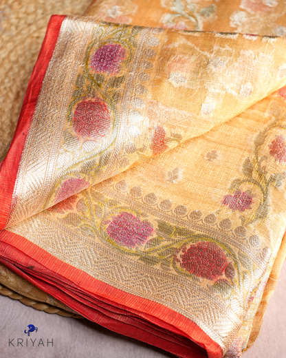 Tissue Kota Saree - Gold