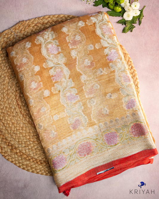 Tissue Kota Saree - Gold