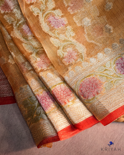 Tissue Kota Saree - Gold