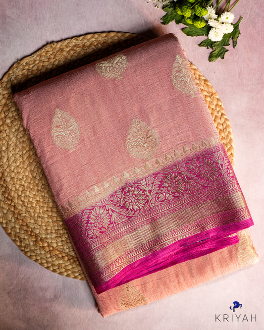Banarasi  Saree - Peach