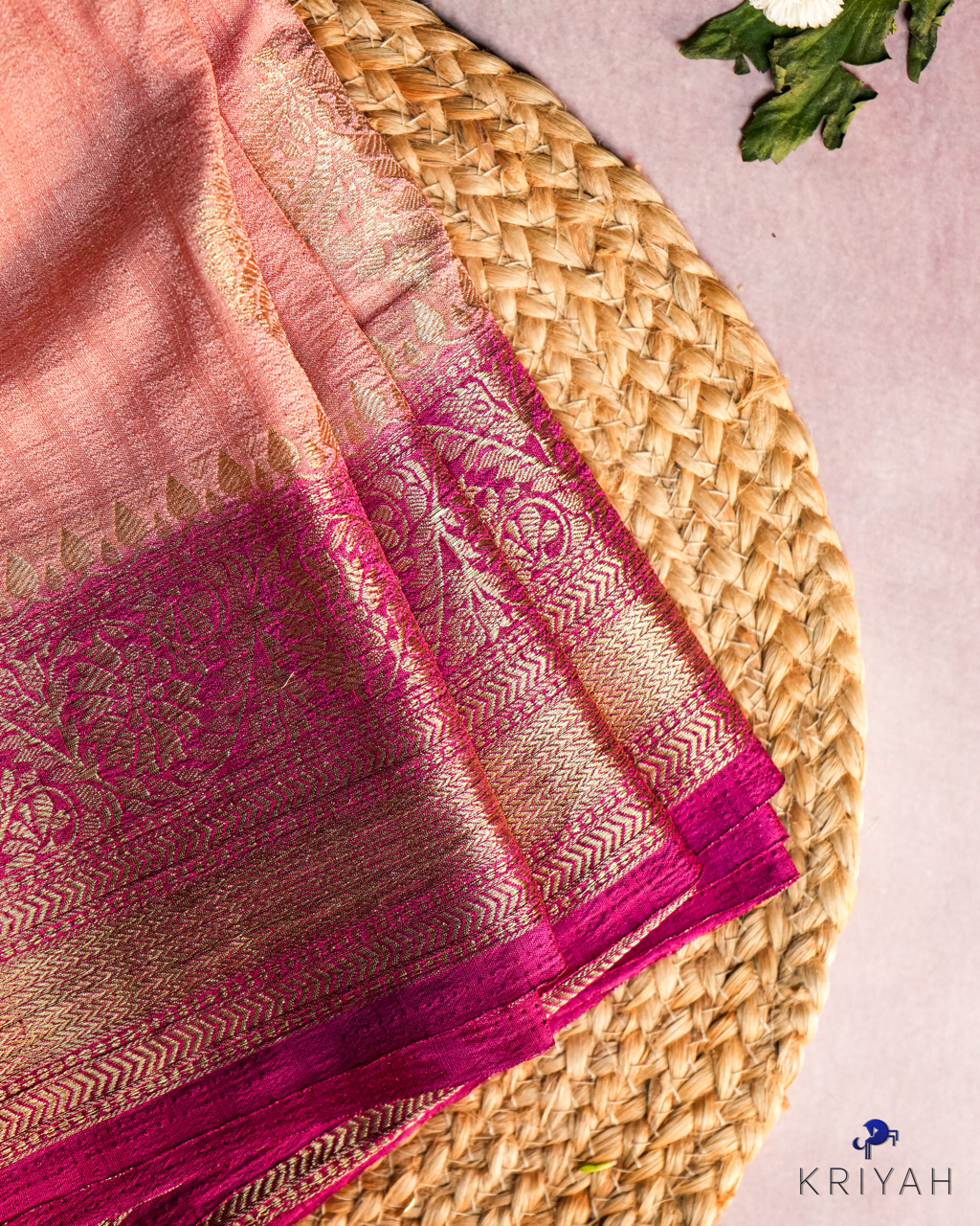 Banarasi  Saree - Peach