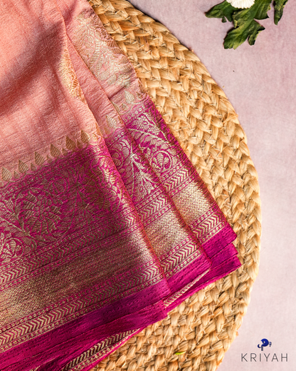 Banarasi  Saree - Peach