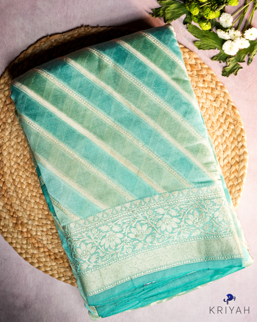Chiniya silk Saree - Teal