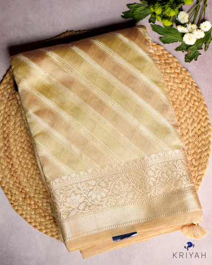 Chiniya silk Saree - Powder Yellow
