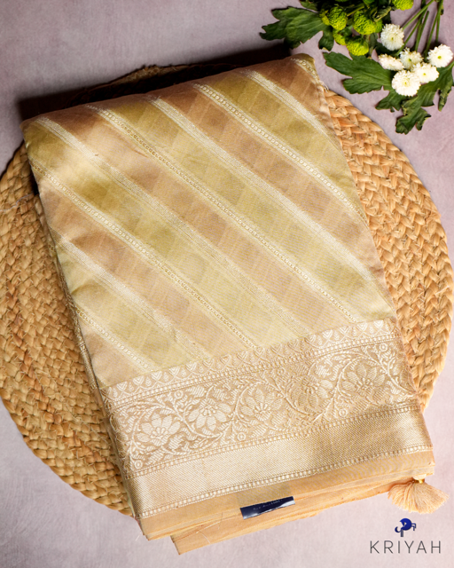 Chiniya silk Saree - Powder Yellow