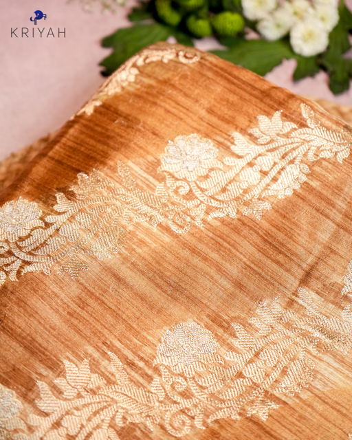 Chiniya silk Saree - Mustard