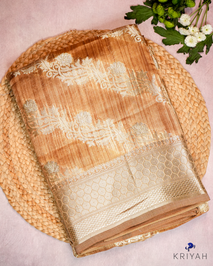 Chiniya silk Saree - Mustard
