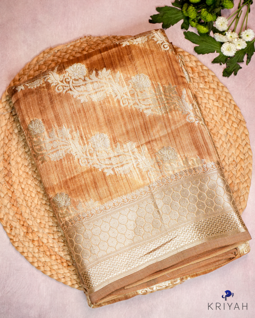 Chiniya silk Saree - Mustard