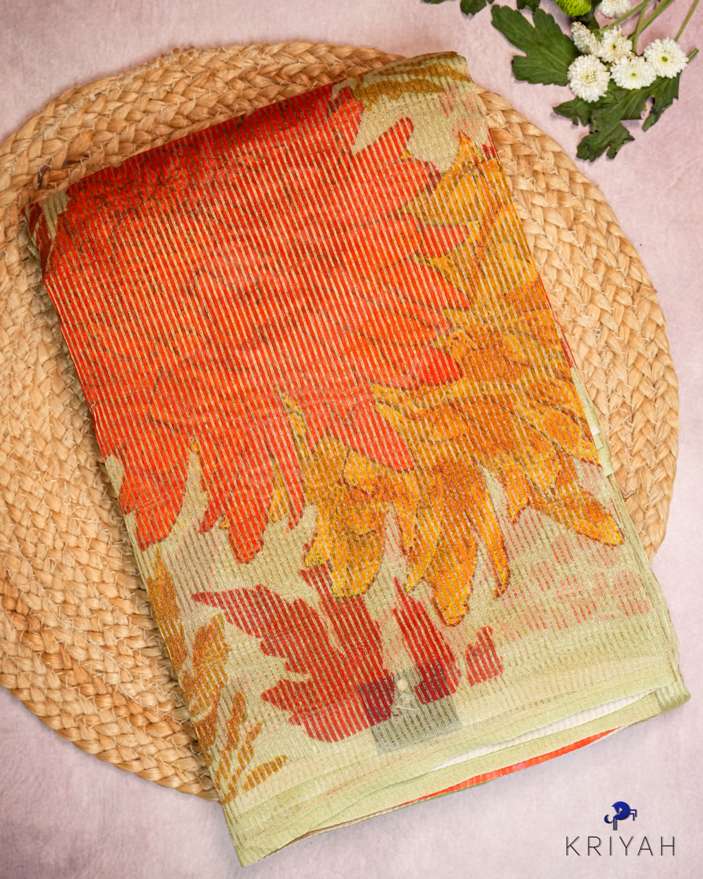 Tissue Organza Saree - Green