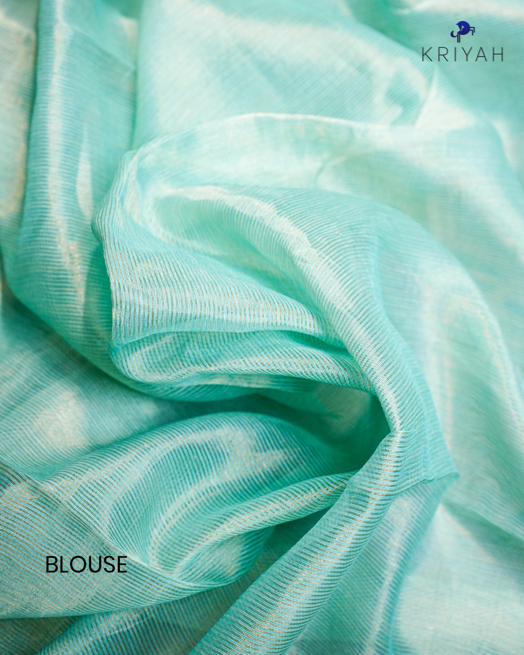 Tissue Organza Saree - Teal