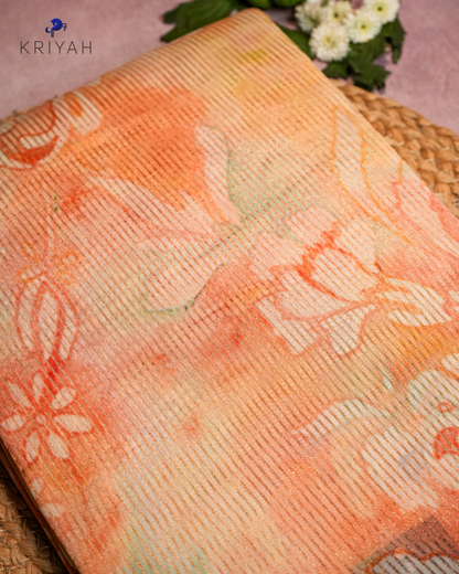 Tissue Organza Saree - Orange