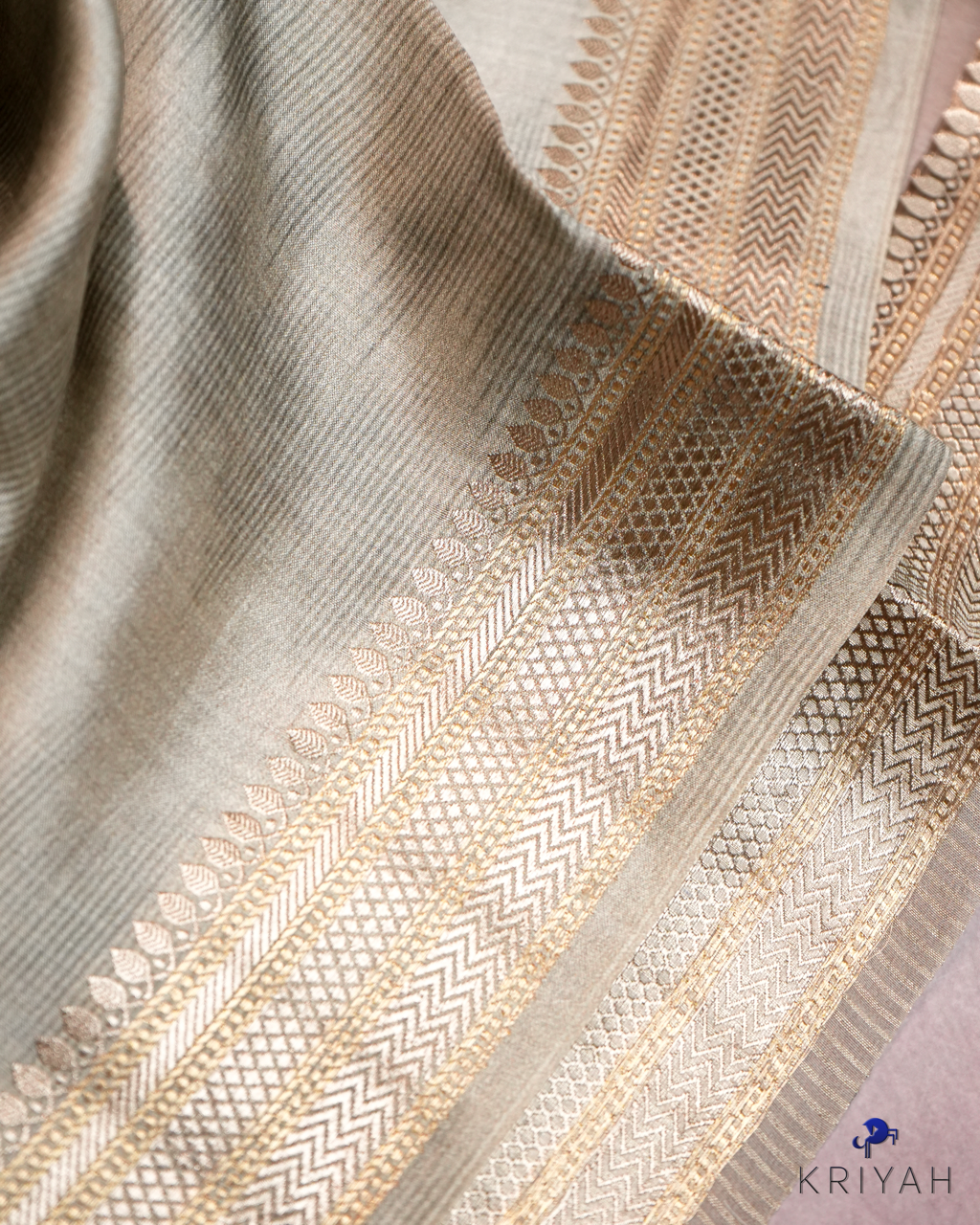 Embroidered Organza Saree - Multi colour