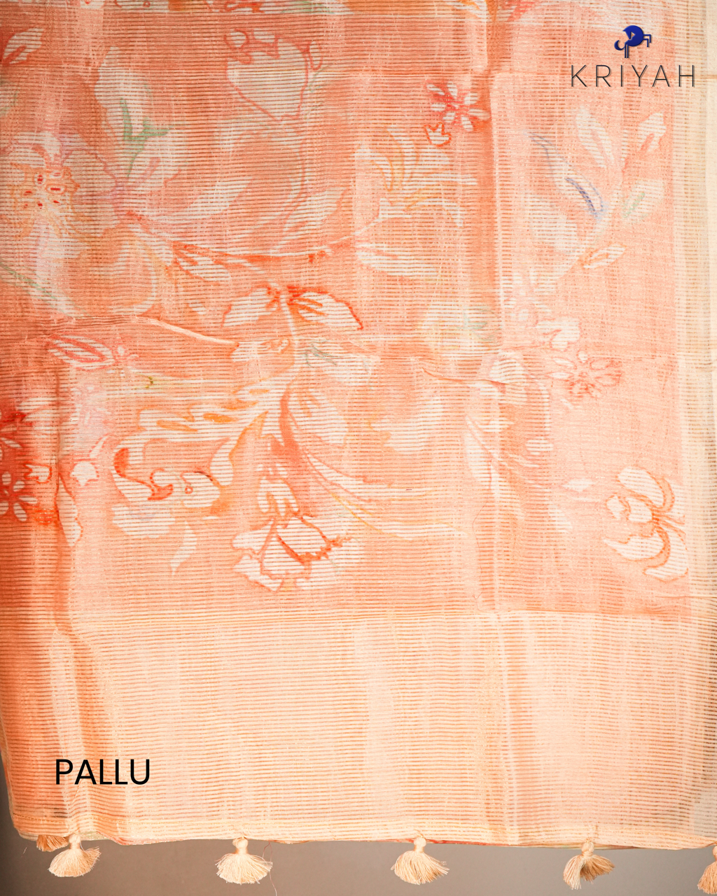 Tissue Organza Saree - Orange