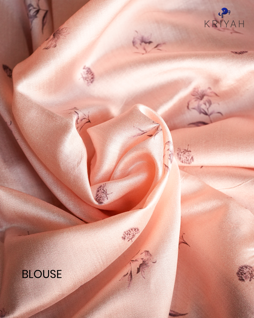 Printed Organza Saree - Light Pink