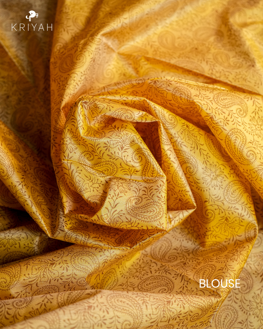 PAISLEY PRINTED SILK WITH BORDER - PASTEL YELLOW