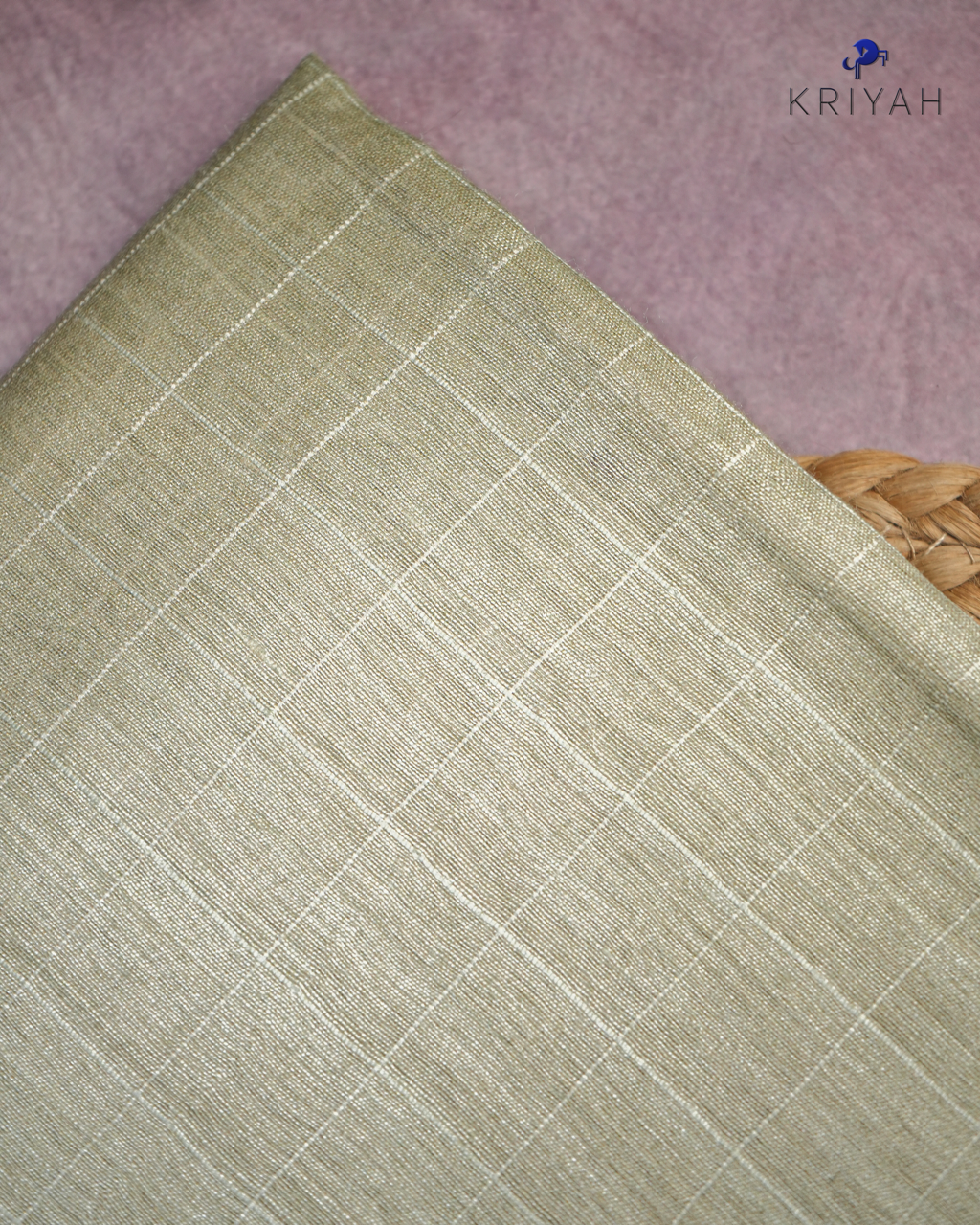 MUNGA CHECKS SILK - PASTEL GREEN