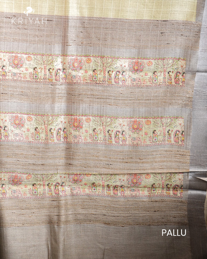 MUNGA CHECKS SILK - PASTEL GREEN